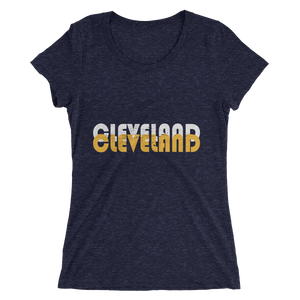 Double Cleveland White & Gold - Womens Tee
