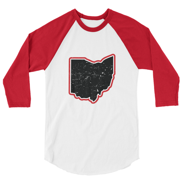 Ohio Vintage Map - Unisex Raglan Tee