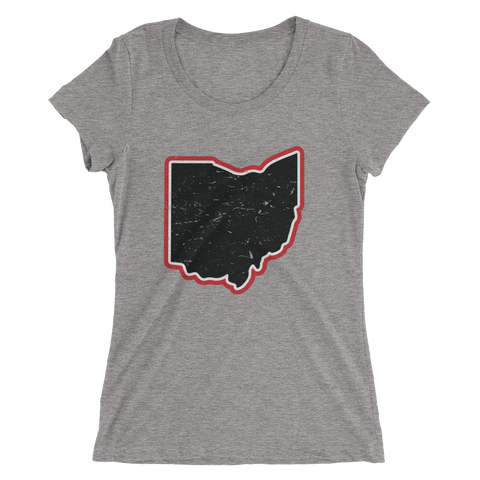 Ohio Vintage Map - Womens Tee