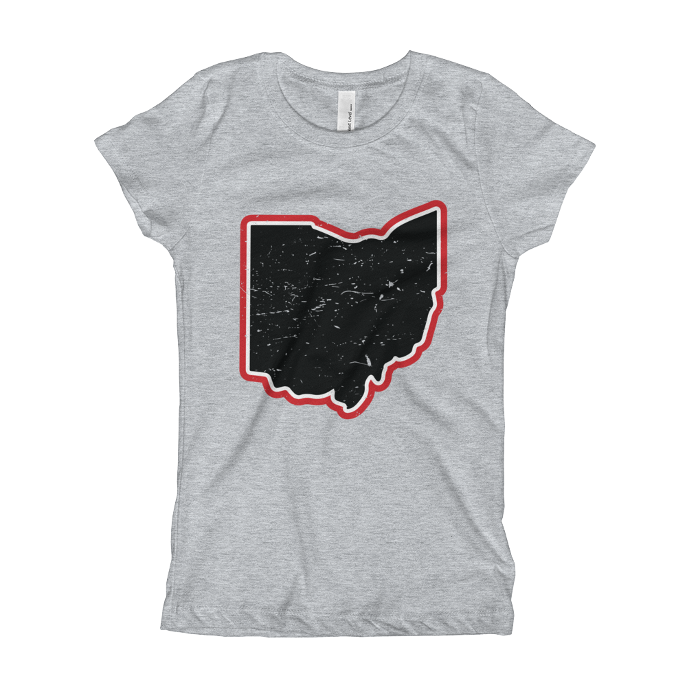 Vintage Ohio Map - Little Girls Tee