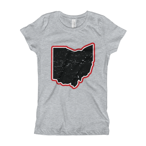 Vintage Ohio Map - Little Girls Tee